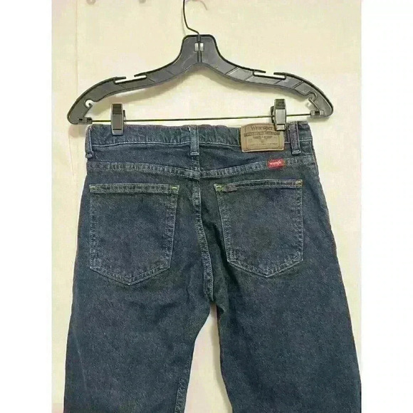 Wrangler Jeans Boys Size 14 Reg Adjustable Waistband Straight Leg Dk Denim A0009 - Picture 5 of 8